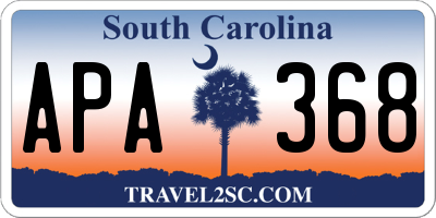 SC license plate APA368