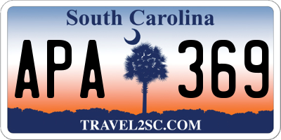 SC license plate APA369
