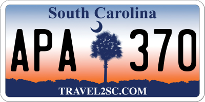 SC license plate APA370