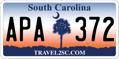 SC license plate APA372