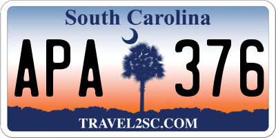 SC license plate APA376