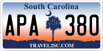 SC license plate APA380