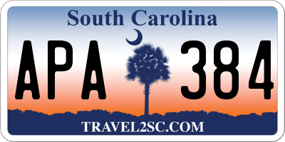 SC license plate APA384