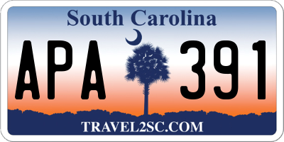 SC license plate APA391