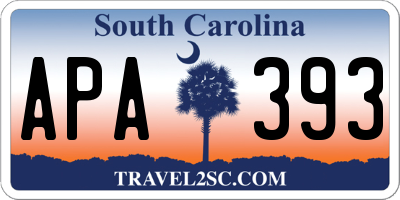 SC license plate APA393