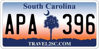 SC license plate APA396