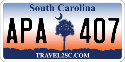 SC license plate APA407