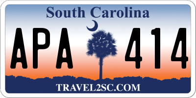 SC license plate APA414
