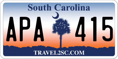 SC license plate APA415