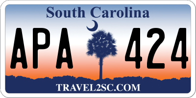 SC license plate APA424
