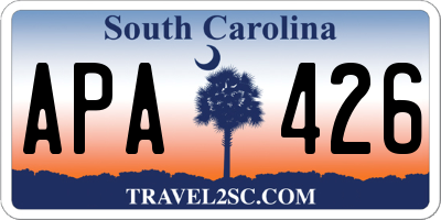 SC license plate APA426