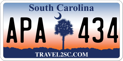 SC license plate APA434