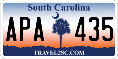 SC license plate APA435