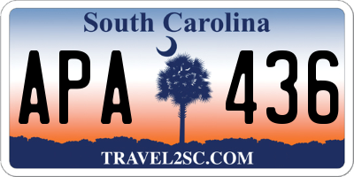 SC license plate APA436