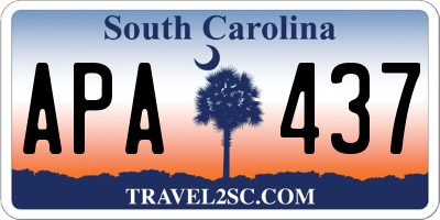 SC license plate APA437