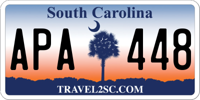 SC license plate APA448