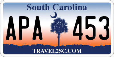 SC license plate APA453