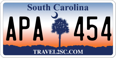 SC license plate APA454