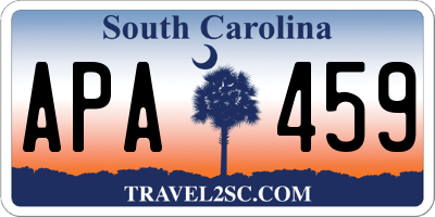 SC license plate APA459