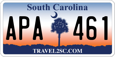 SC license plate APA461
