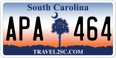 SC license plate APA464