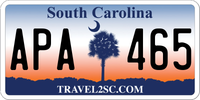 SC license plate APA465