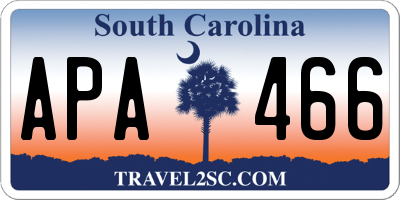 SC license plate APA466