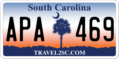 SC license plate APA469