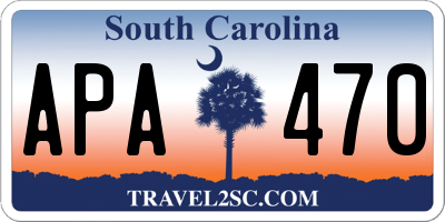 SC license plate APA470