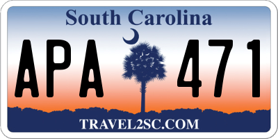 SC license plate APA471