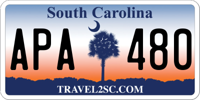 SC license plate APA480