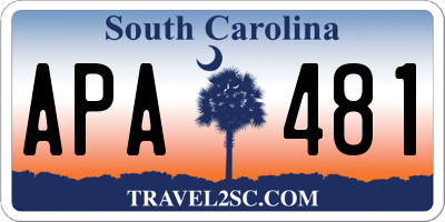 SC license plate APA481