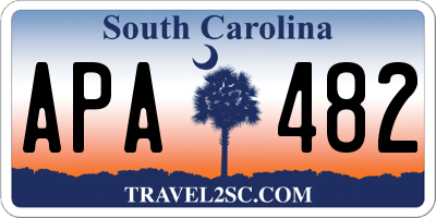 SC license plate APA482