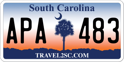 SC license plate APA483