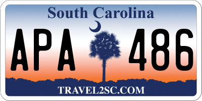 SC license plate APA486