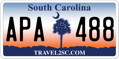 SC license plate APA488