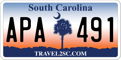 SC license plate APA491