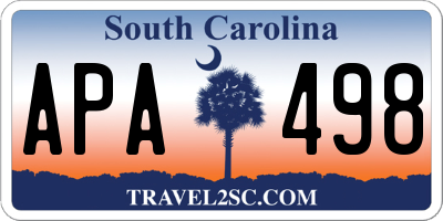 SC license plate APA498