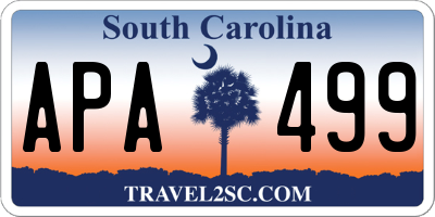 SC license plate APA499