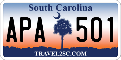 SC license plate APA501