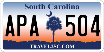 SC license plate APA504