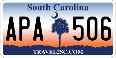 SC license plate APA506