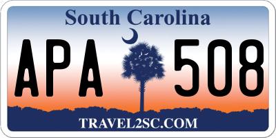 SC license plate APA508