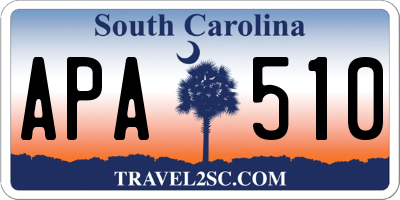 SC license plate APA510