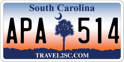 SC license plate APA514