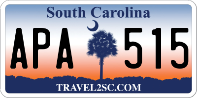 SC license plate APA515