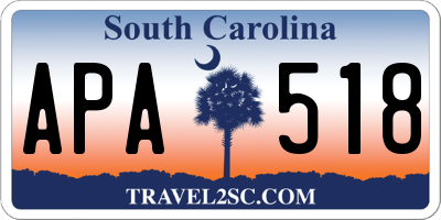 SC license plate APA518