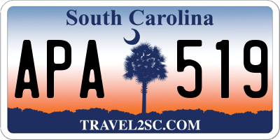 SC license plate APA519