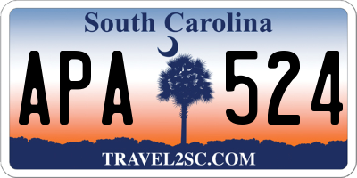SC license plate APA524