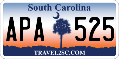 SC license plate APA525
